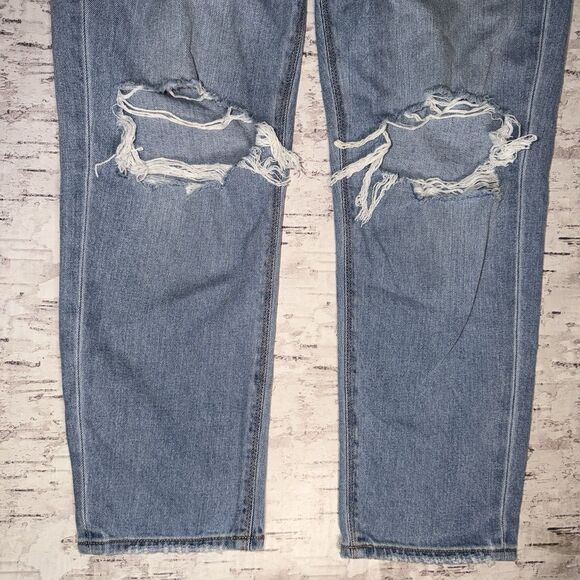 American Eagle Women’s High Rise Distressed Mom Jeans Size 8 Short - Picture 4 of 14